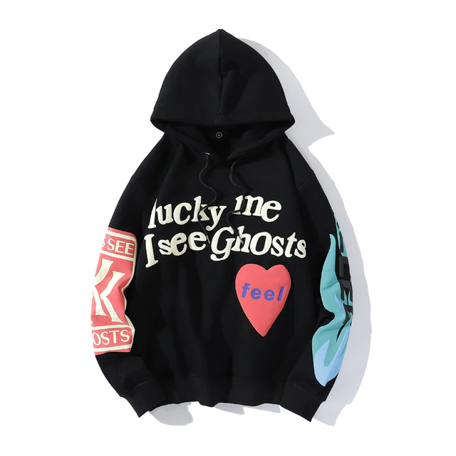 Lucky Me I See Ghosts Feel Heart Hoodie