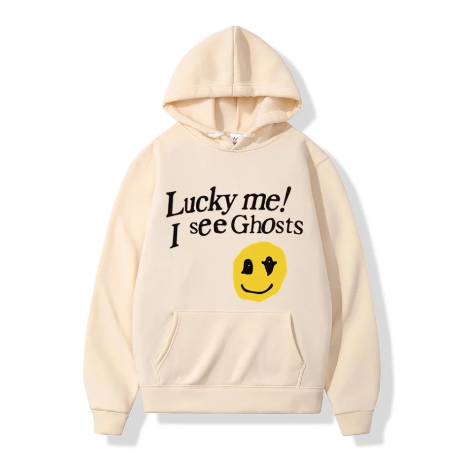 Lucky Me I See Ghosts Creem Hoodie